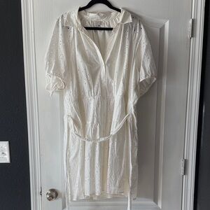 A New Day Cream Dress with Belt